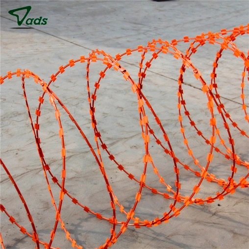 spiral barbed wire fence