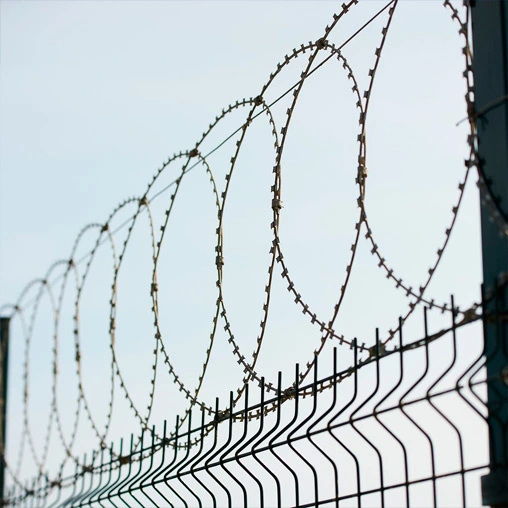 flat razor wire fence