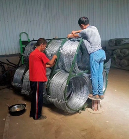 Connecting the Razor Wire with the Frame