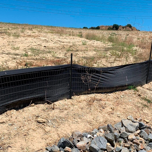 custom wire backed silt fence