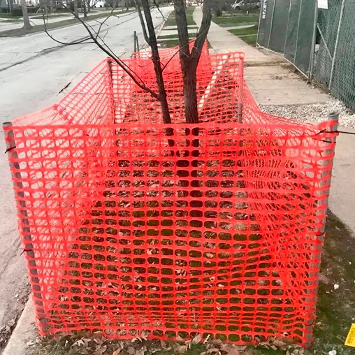 orange barrier fencing