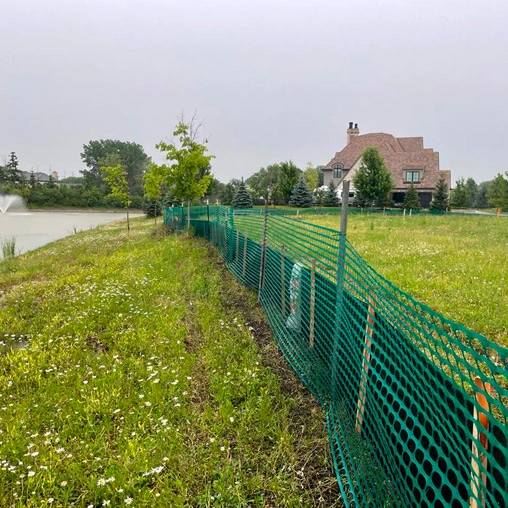 green safety fence