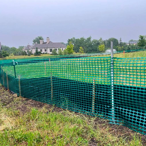 green safety fencing