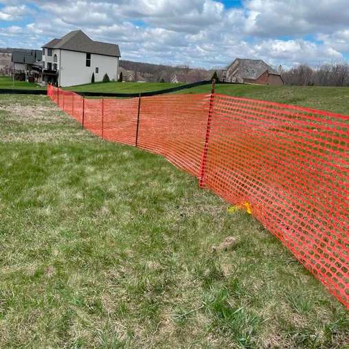 orange fence mesh