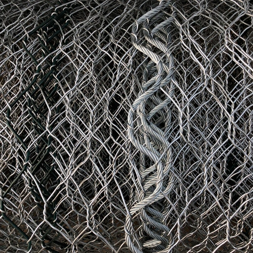 wire gabion rock fence