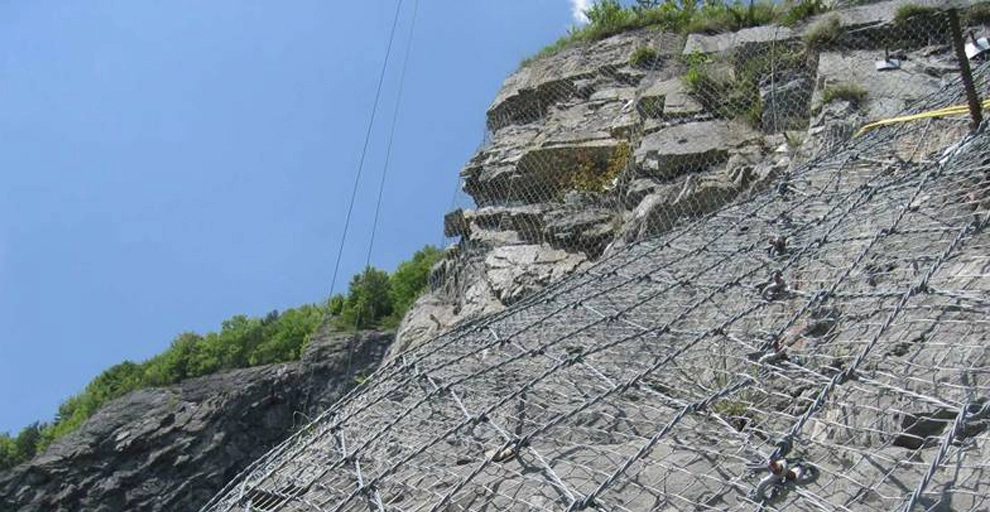 spider system in rockfall protection