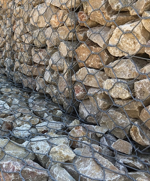 Wire Cage Retaining Wall Material