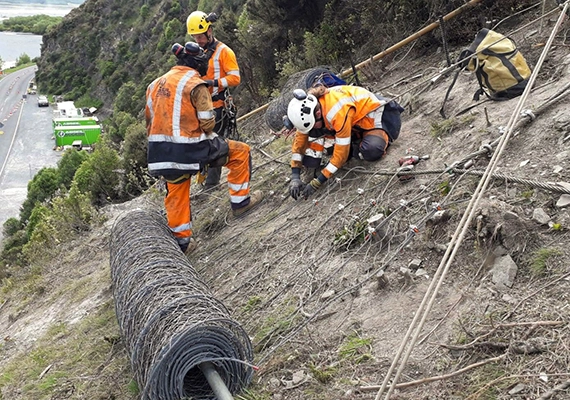 Rockfall Netting Installation