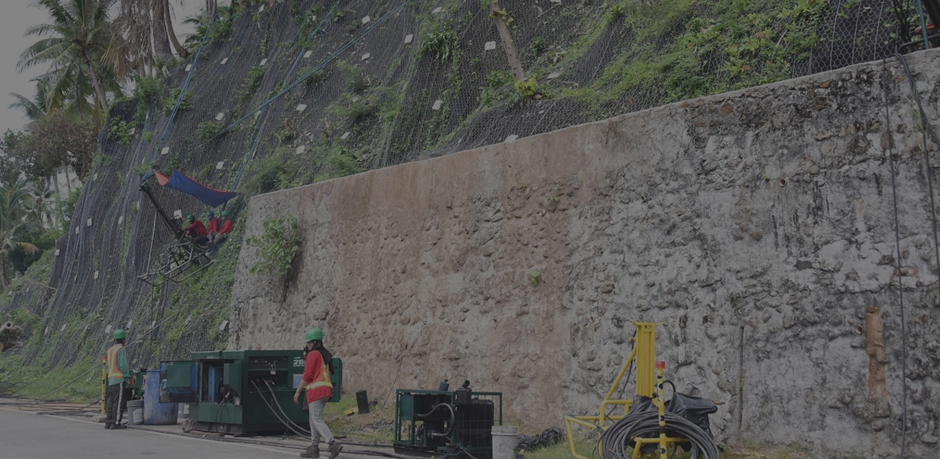 Rockfall Protection Netting Installation